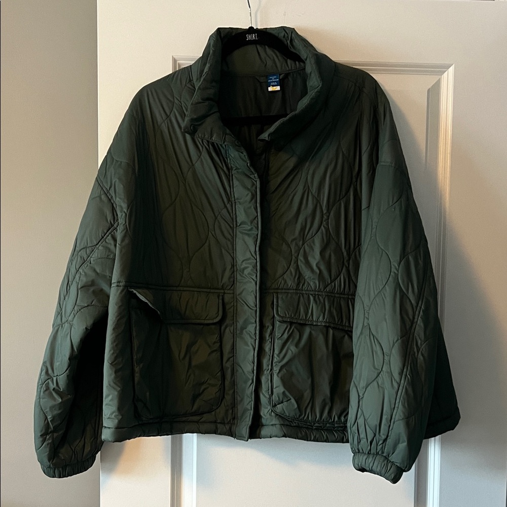 Old Navy Women's Puffer Jacket - Forest Green